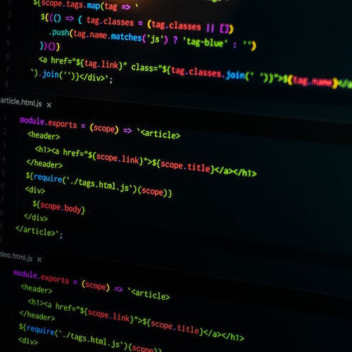 JavaScript code on a computer screen
